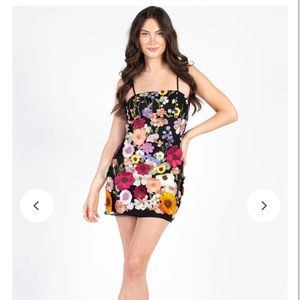 Estelle Floral Embroidered Mini Dress